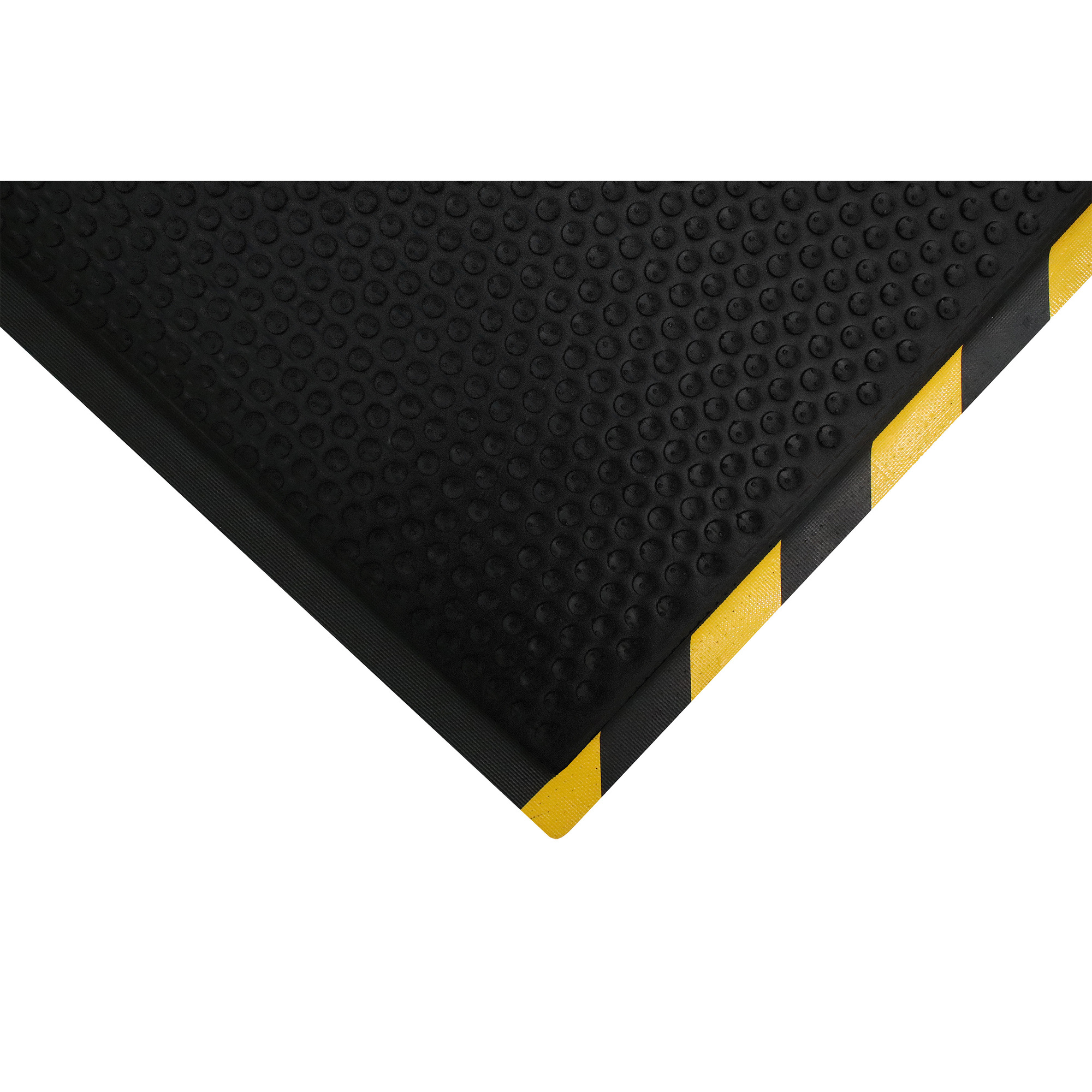M+A Matting, DuraComfort Grip Surface Mat, Black with Striped Border 2' x 3', 1/2" Thickness, Model # 476223000